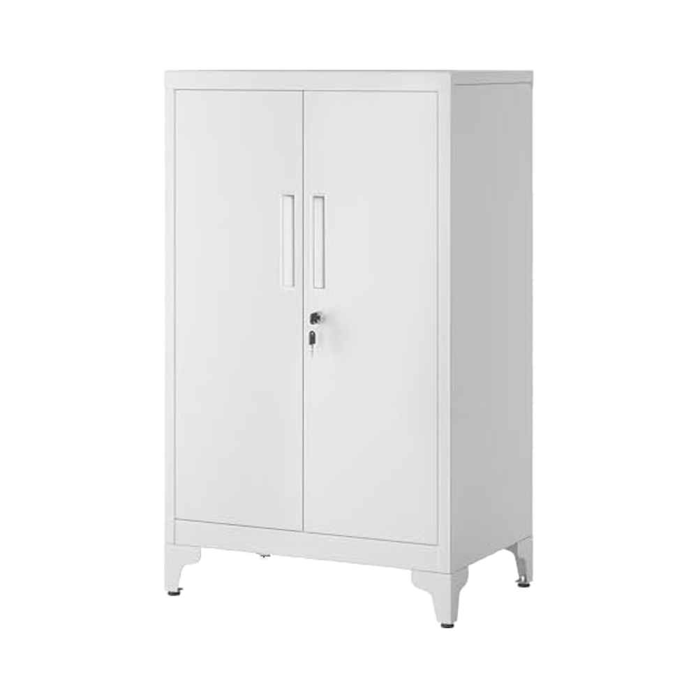 File Cabinet - # JINFENG モダンパネルオフィスファイリングキャビネット 多目的調整可能 2つのロック可能なスチールドア リビングルーム用