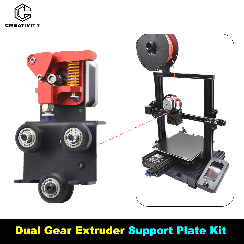 Printer Stand - デュアルギア直接ドライブ押出機サポートプレートキット,Ender-3,3プロ,cr 10,cr 10s,押出機アダプター,3Dプリンターパーツ,アップグレード