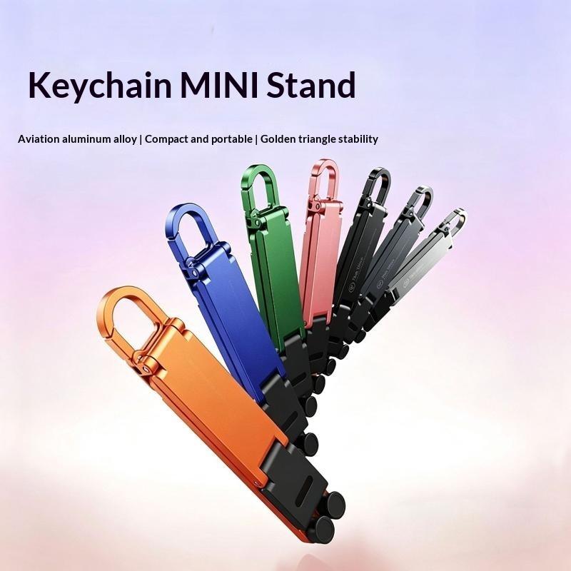 Mobile Pedestal Cabinet - 折りたたみ式ミニキーホルダー型携帯電話スタンド、多角度調整可能なハンズフリーホルダー、デスクや旅行用携帯電話サポート用品