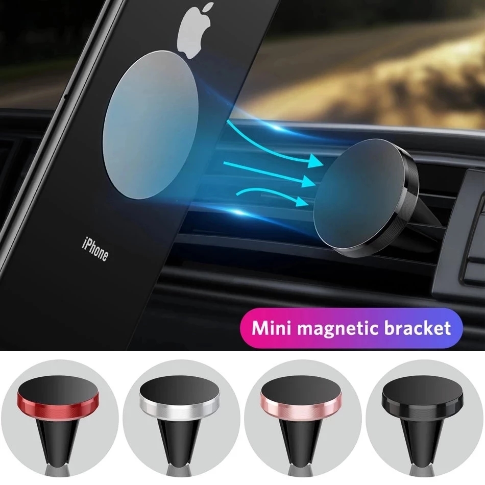 Mobile Pedestal Cabinet - 車載用マグネット式携帯電話ホルダー、iPhone 14、13、Samsung対応、車内エアコン吹き出し口取り付け型モバイル携帯電話ホルダースタンド