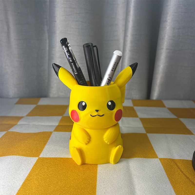 Desk Organizer - ポケモンの鉛筆立て型収納、かわいい漫画風デスクトップオーナメント、学生用メイクブラシオーガナイザー、コレクタブルデコレーション
