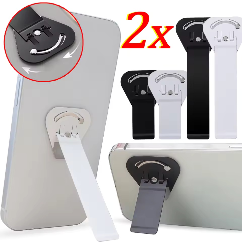 Mobile Pedestal Cabinet - ステンレス製回転式携帯電話サポートキックスタンド、粘着式折りたたみ式携帯電話ホルダーブラケット、iPad/iPhone用インビジブルスタンド