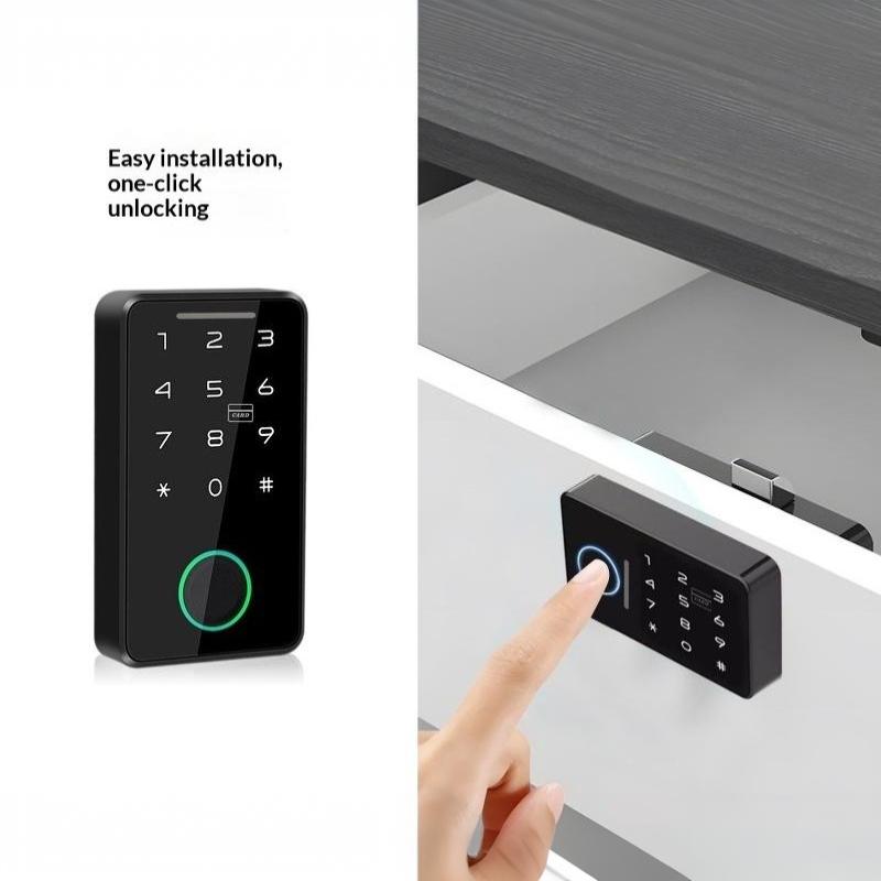 1個入りTuyaアプリ対応スマート指紋認証ノーパンチカムロッ - File Cabinet のレビューと価格