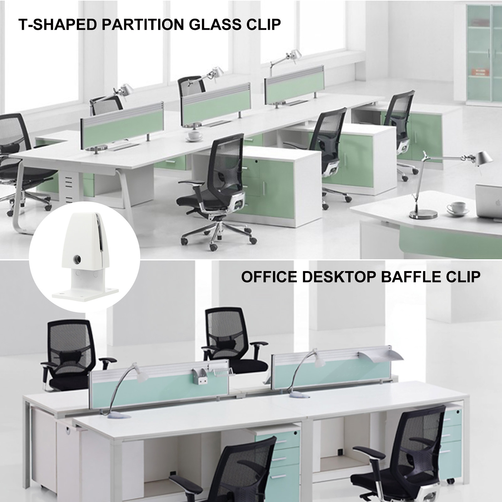 2個入り デスク仕切り用クランプ、ガラス製パーティションクリ - Partition Screen Divider のレビューと価格