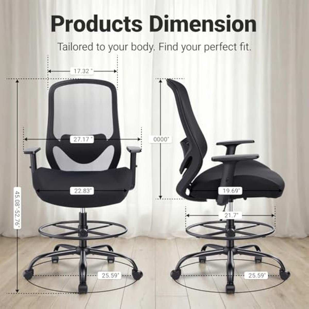 人間工学に基づいた高さ調整可能な作業用椅子。メモリーフォーム - Standing Desk のレビューと価格