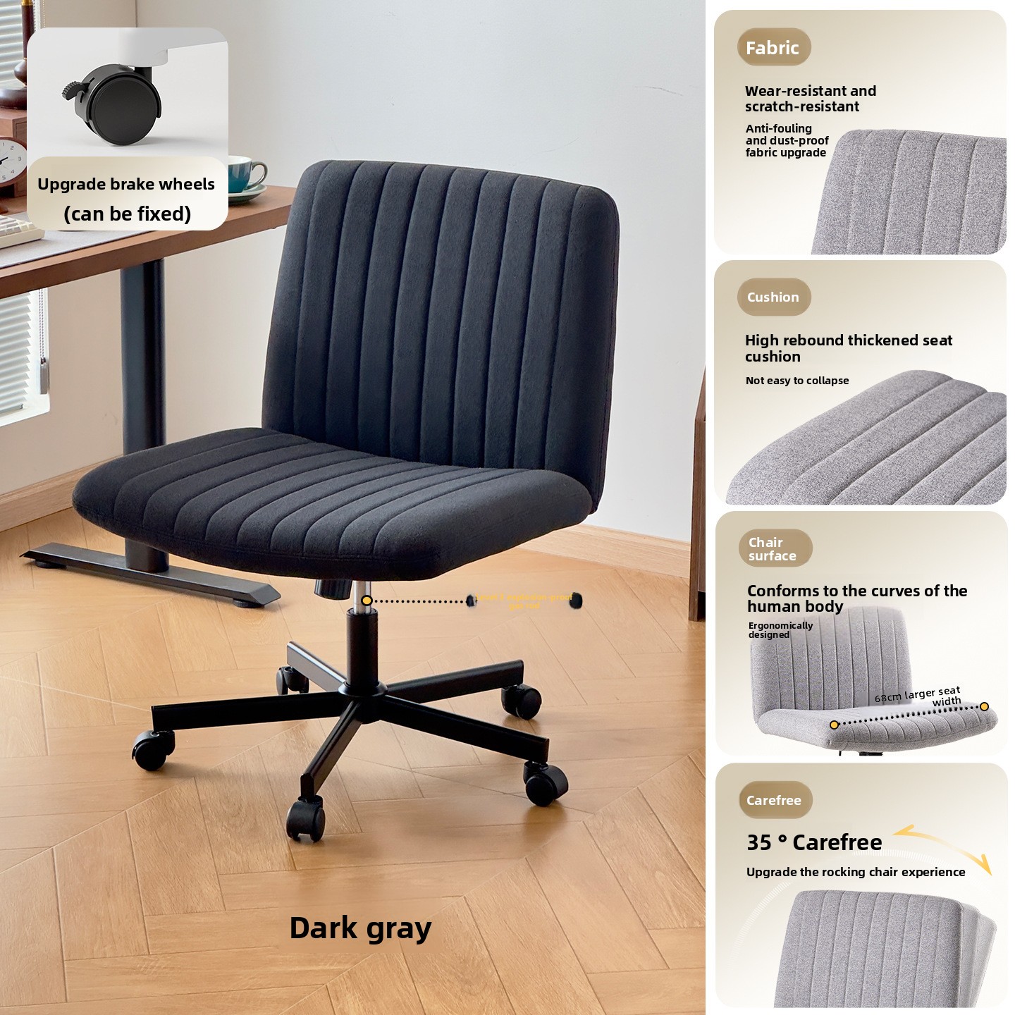絶妙なコンピューターチェア、女の子用メイクアップチェア、座り - Office Chair のレビューと価格