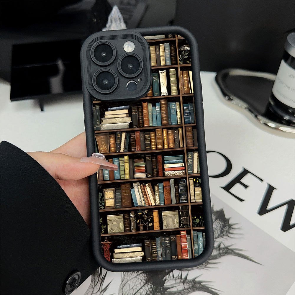 本棚風クリエイティブパターンのiPhoneケース iPhon - Bookshelf のレビューと価格