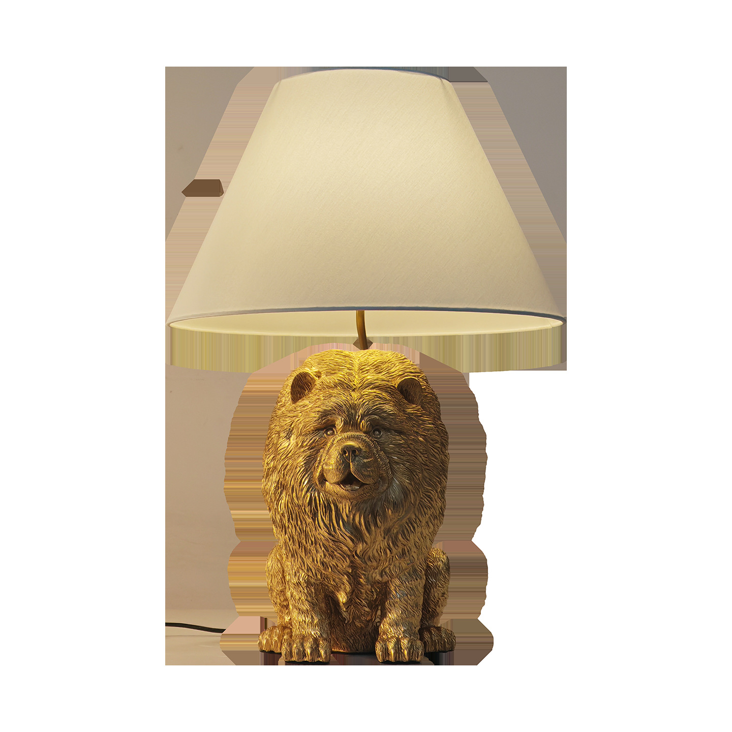 クリエイティブなチャウチャウの動物モチーフのレジン製デスクラ - Desk Lamp のレビューと価格