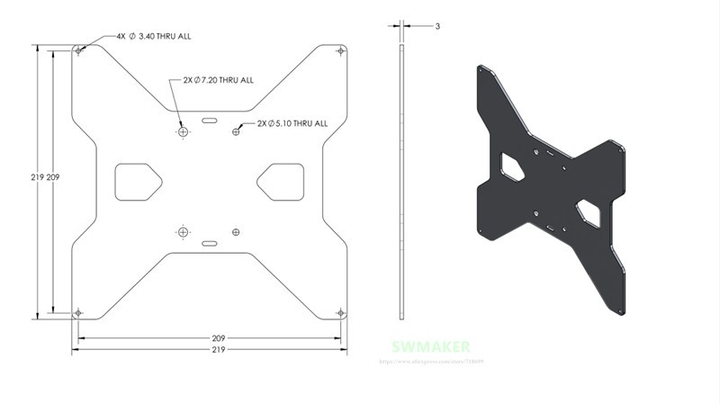 Tevo tantula-加熱サポートプレート,アルミニウム - Printer Stand のレビューと価格