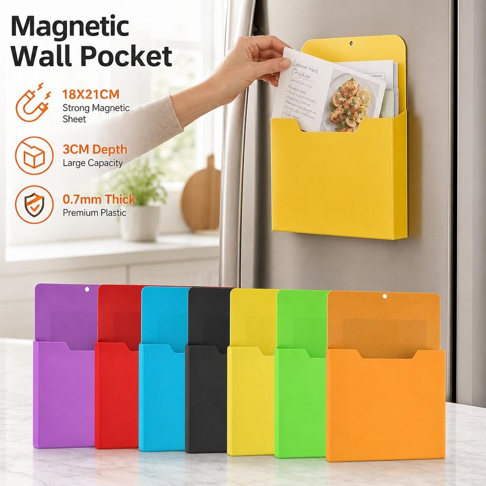 A4サイズ対応、磁石付きファイルホルダー、壁掛けポケット、厚 - File Cabinet のレビューと価格