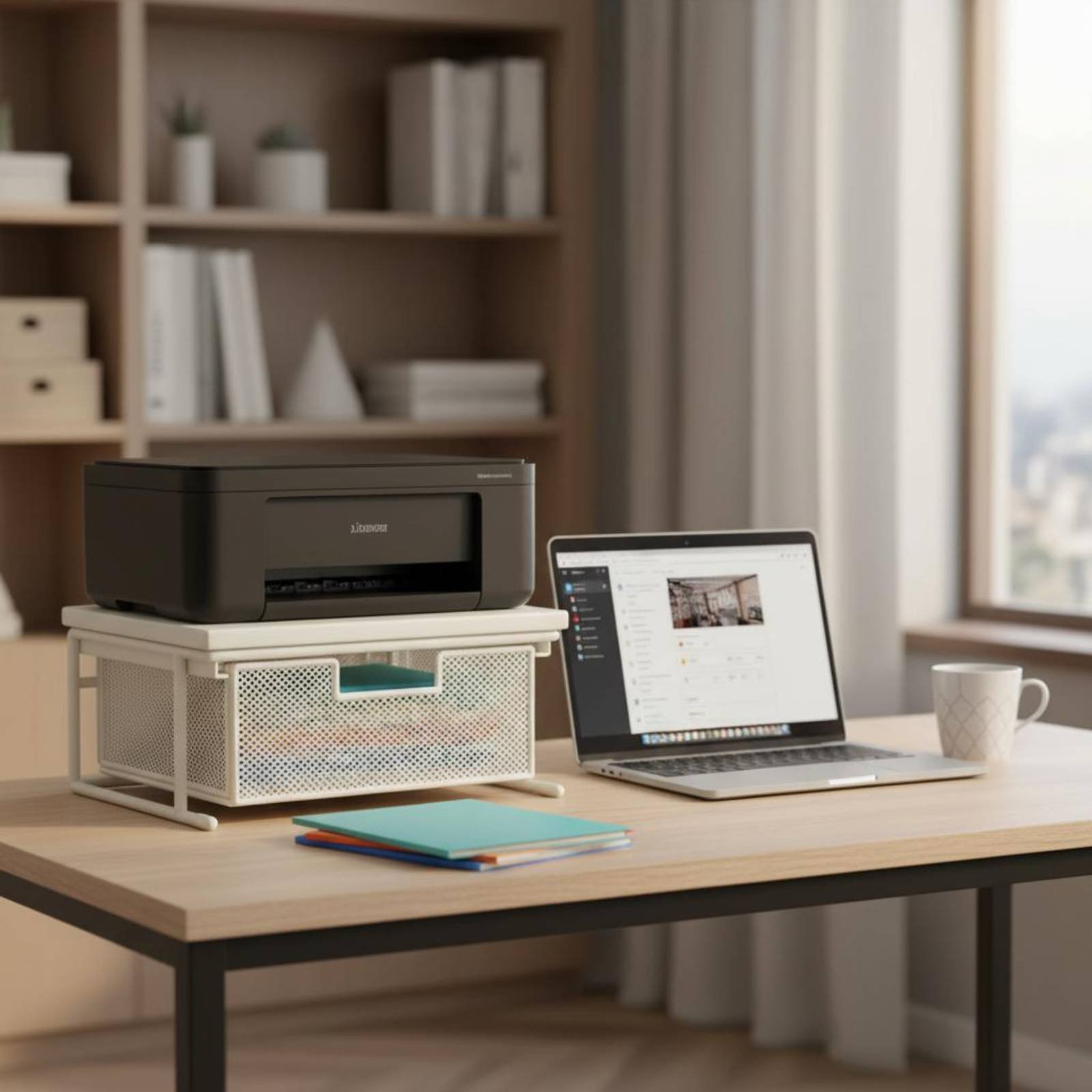 引き出し付きプリンタースタンド 多目的デスクトッププリンター - Printer Stand のレビューと価格