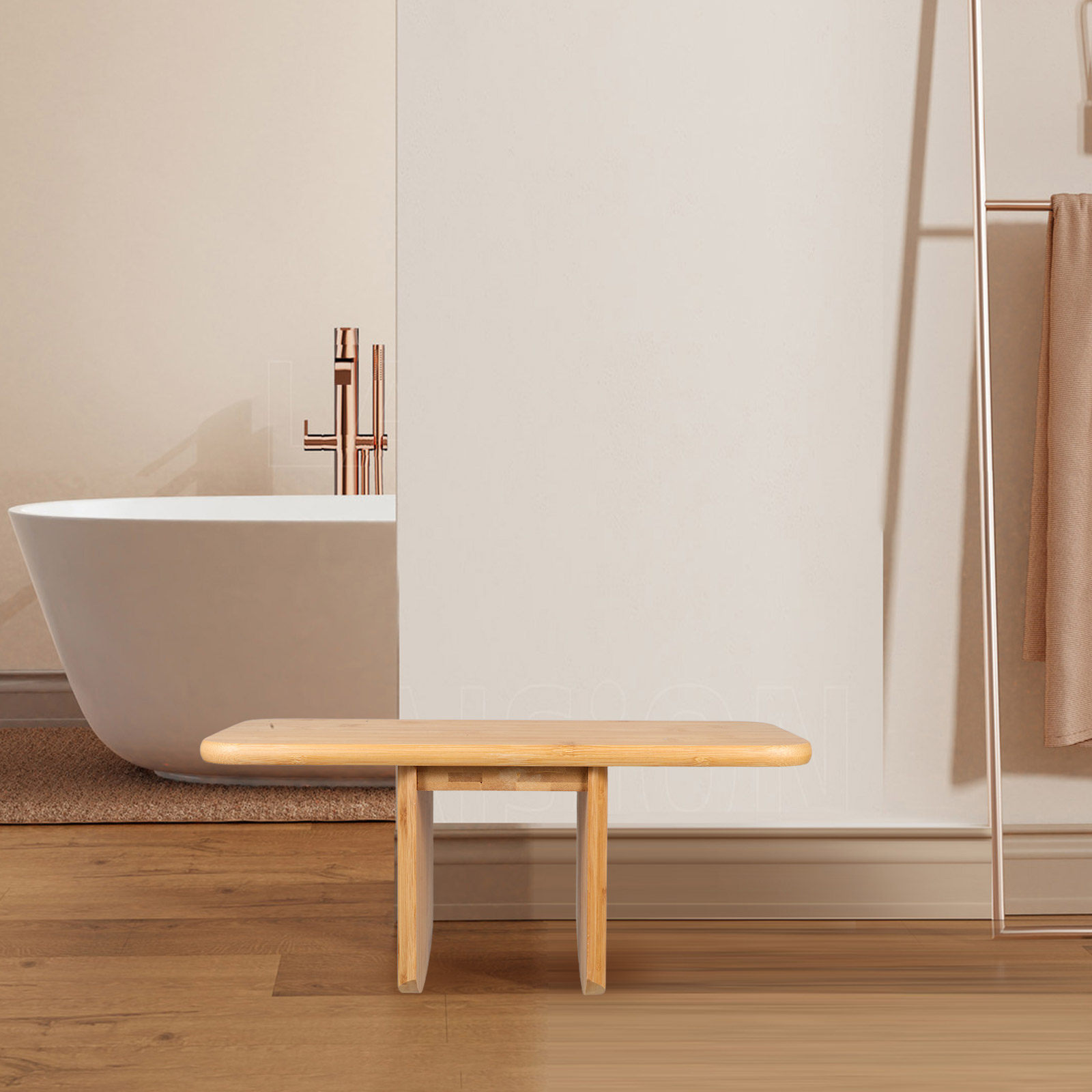 竹製スツール ポータブル多機能チェア コンパクトな木製ベンチ - Office Stool のレビューと価格